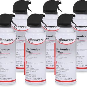 Innovera Compressed Air Duster Cleaner, 10 oz Can, 6/Pack