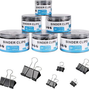 208 PCS Binder Clips Paper Clamps Assorted Sizes