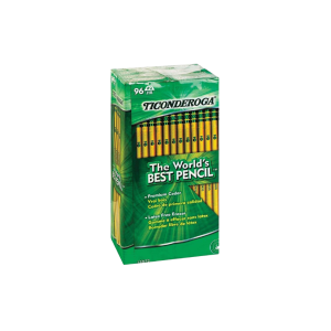 Dixon Ticonderoga Wood-Cased #2 HB Pencils, Box of 96, Yellow (5 Pack)