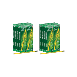 fdgd Ticonderoga Wood-Cased 2 HB Pencils, Box of 96, Yellow 2 Pack